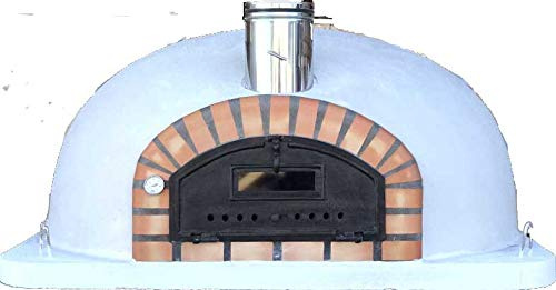Holzbefeuerter Pizzaofen, Lisboa AL100 inkl. Kaminrohr und Regenhut