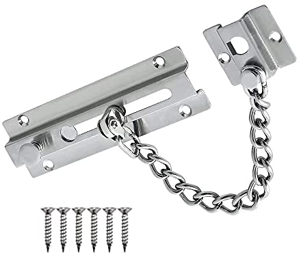 Cerradura de puerta de seguridad antirrobo Cadena cerradura de puerta pesada cadena de puerta antivo,para Puerta Interior Seguridad En Casa Candado de llave