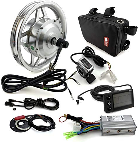 36V 250W E-Bike Bürstenloser Nabenmotor Umbausatz für 12 Zoll Fahrrad Vorderrad mit LCD Display und Bremssensor (36V)