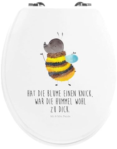 Mr. & Mrs. Panda Motiv WC Sitz Hummel flauschig - Geschenk, WC-Sitz, Biene, Tiere, Natur, Klobrille, Klodeckel, Gute Laune, Toilette, Tiermotive,