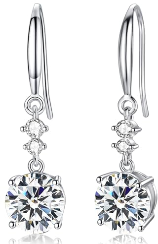 Ohrringe Silber 925 Hängend Silberohrringe 925 Damen Zirkonia Geburtsstein Geburtstag Geschenk
