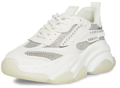 Steve Madden Sneaker Possessionss Donna, Strass Bianchi., 38 EU