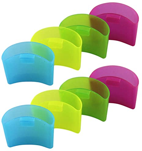 Veemoon Lot de 8 porte-sachets de thé en plastique à suspendre - Porte-biscuits pour tasses - Pour tasse - Pour sachets de thé