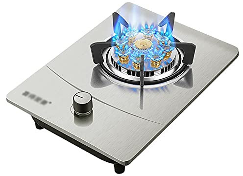 IBOWZ Piano Cottura a Gas Piano Cottura a Gas a 1 bruciatore da Incasso da 32 cm, Cottura da Tavolo, Protezione antifiamma termocoppia/accensione Elettronica a impulsi, Compatibile con Tutte Le PE