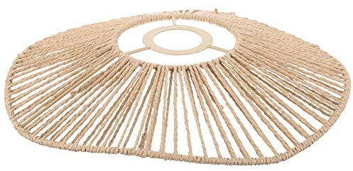 OSALADI Paralumi In Corda Di Carta Copertura Per Lampada A Sospensione In Rattan Lampadario Copertura Per Plafoniera Per Cucina Sala Pranzo Camera Letto (Marrone Chiaro)