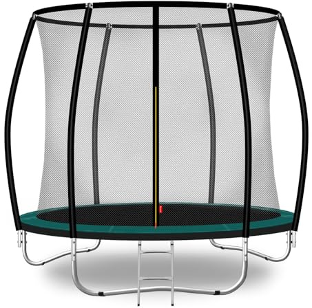 Baunsal® Trampolin Outdoor Ø 183 cm (FGIS) grün-schwarz als Komplettset Gartenspielzeug Kindertrampolin Gartentrampolin rund Garten Spielzeug für Kinder