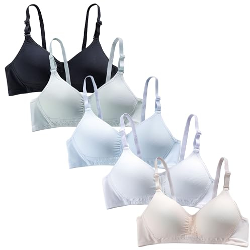 Unterwäsche für Jüngere Damen 14-16 Jahre Sport Softbra Bralette Ohne Bügel Nahtlose Gepolsterte Unterwäsche mit abnehmbaren Pads