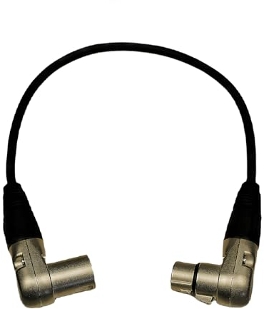 Kicada Cavo XLR, 3 m, da maschio a femmina, bilanciato, doppio angolo retto, jack XLR per interfaccia audio, mixer, altoparlante, PA, fotocamera