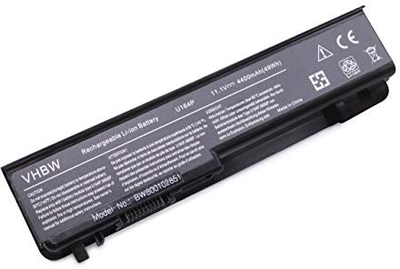 vhbw Akku Ersatz für Dell 312-0196 | 312-0186, U164P, Y067P, N856P, U150P, M905P, N855P für Notebook (4400 mAh, 11,1 V, Li-Ion)