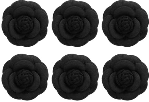 PATIKIL Kamelia tygstift blombrosch konstgjorda blommor broscher för kvinnor flickor tyg bröllopsfest dekor tillbehör smycken gåva, Konstgjord ull