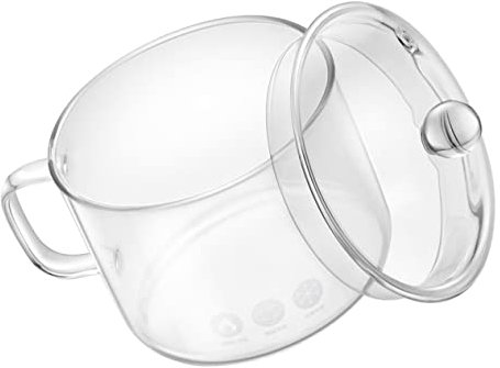 WATIIFUFU Glas Kochtopf Aus Borosilikatglas Mit Deckel Hitzebeständig Für Suppen Nudeln Und Babynahrung Transparente Kochschüssel Für Einfache Überwachung Des Kochvorgangs ø