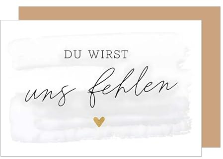 Edition Seidel Premium Glückwunschkarte zum Abschied mit Umschlag. Grußkarte Karte mit Spruch für Frau Mann Kollegin Kollege Pension Rente Ruhe Herz (AS147 SW025)