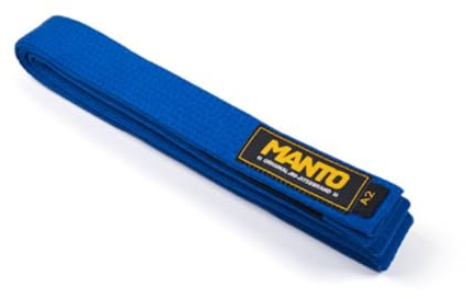 MANTO bälte BJJ original blå, blå, A3