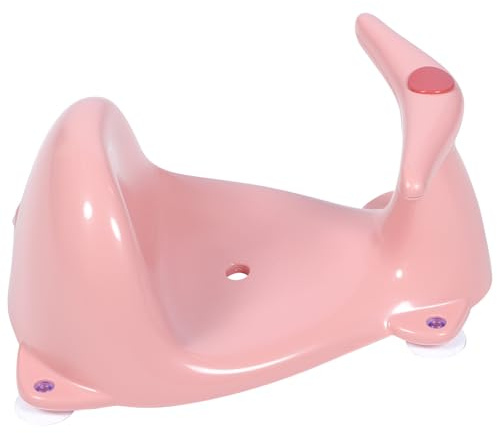 Babybadewannensitz mit Saugnapf, 1 Stück, Rosa, für Badewanne | Pp und Tpe, Rutschfest und Stabil, Entlastet Elternhände, für Kleinkind in Badewanne