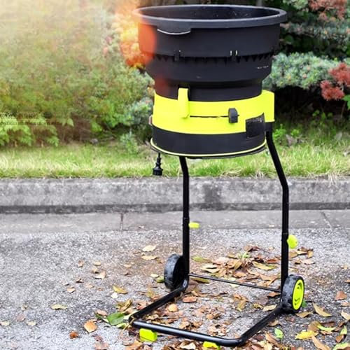 Electric Leaf Mulcher Shredder, 2500W High-Power Garden Shredder Crusher, 8000rpm Leaves Chippers, Shredders and Mulchers with Wheels and Storage Bag, for Yard Cleanup, Composting/55(Machine+10M)