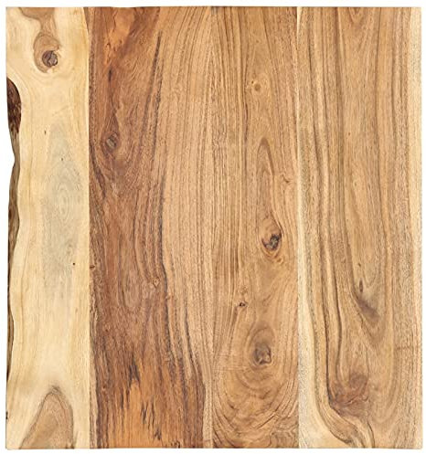 Fasba Badezimmer-Waschtischplatte Massivholz Akazie 58x52x2,5 cm, Arbeitsplatte, Waschtischkonsole Tischplatte für Badezimmer, Holzplatte Platte