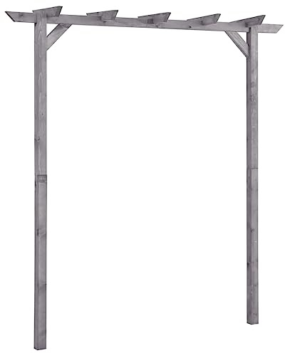 Générique Pergola de Jardin Gris 200x40x205 cm Bois de pin imprégné,Pelouses & Jardins,Vie en extérieur,Structures extérieures,Arches, treillages & pergolas de Jardin,Gris,19.2 KG,313567