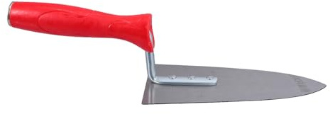 Gatuida Espátula de Construcción Mango Antideslizante Paleta de Albañilería Acero de Manganeso Punta Triangular para Alisar Masilla y Mortero Herramienta Profesional para Fratasado y