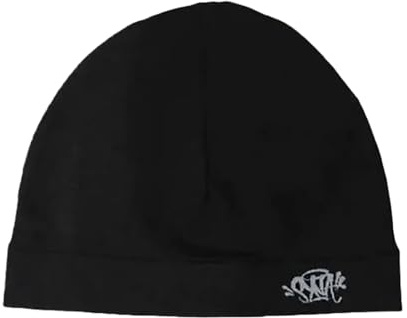 Skull Cap, Beanie Laufmütze, schwarz, atmungsaktiv, Winddicht, Strickware, Skully für alle Jahreszeiten
