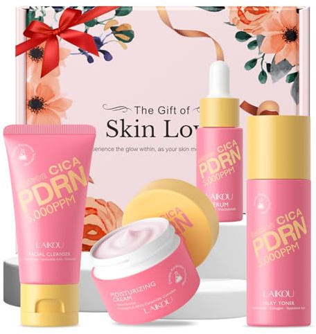 LAIKOU PDRN Skincare Set, ansiktsvård set för tonårsflickor (4 st)