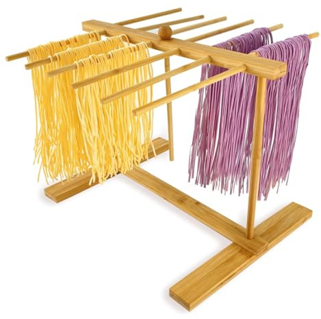 YITONGFU Support pour pâtes fraîches avec 12 tiges，Séchoir À Pâtes, Sechoir A Fraiches,Réutilisable pour Sécher Les Pâtes, Linguine,Pates,Facile à Nettoyer
