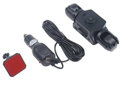 Spelonify Cámara de 360 grados 4 K frontal 1080P trasera cuatro coches DVR con modo de estacionamiento vigilancia gran angular de grabación vehículo (tres lentes)