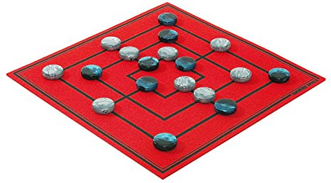 Weiblespiele 06230 Mühlespiel 'Play 'N' ROLL' aus Wollfilz mit Spielsteinen aus Acrylglas
