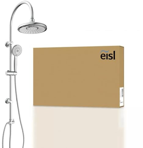 EISL PIOGGIA D'ESTATE DX1005CS-A, colonna doccia senza miscelatore, doccia con ampio getto a pioggia e doccetta, colonna doccia, ideale per il retrofit