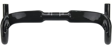 Alfa Pasca Cykelstyre svart kolfiber vägcykel drop bar cykling styre 3K glänsande 400 mm racercykel Bent Bar
