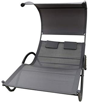 Westerholt 2346 Relax Doppelliege Liege Gartenliege mit Sonnendach