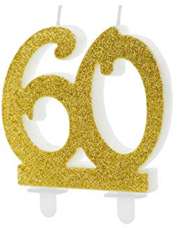 Bougies numéro pailletées, pour anniversaire, (60 ans (référence SCU5-50-019)