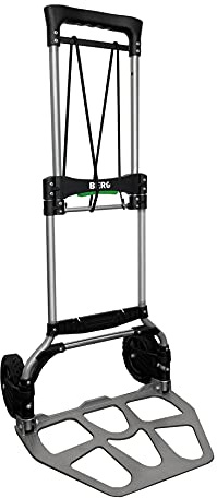 TECTOOL 19120 Faltbare Transportkarre, Grau - 120 kg Tragkraft I Verstellbare Arbeitshöhe 80-107 cm I Kompakte Ladefläche 35x49 cm I Leicht und Platzsparend
