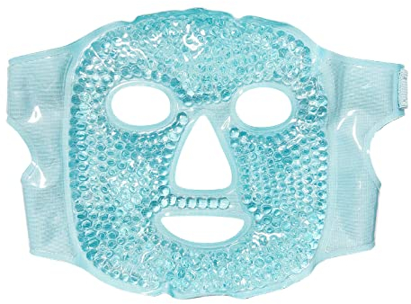 Maschera per il viso in gel, rinfrescante, riutilizzabile, per impacchi caldi e freddi, con perline in gel per occhiaie, occhi secchi, mal di testa, affaticamento