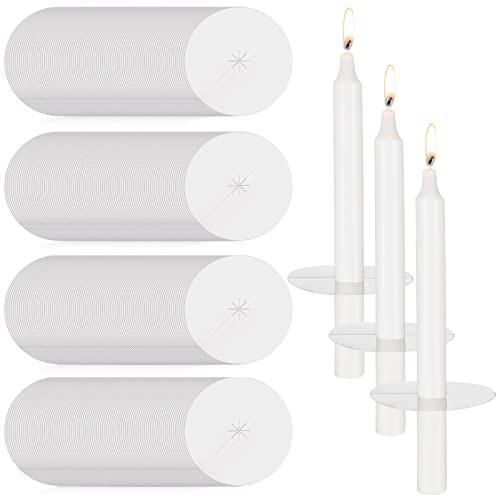 250 Pcs Church Candle Drip Protectors Paper Holders Bulk for Candlelight Service Kit for Devotional Vigil Church Service Memorial Shabbat Christmas Eve, 3.15 Inch