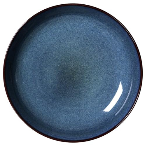 Ritzenhoff & Breker Bali Suppenteller, 23 cm, Tiefer Teller mit Farbverläufen, Skandinavisches Design mit Reaktivglasur, Steinzeug, Blau