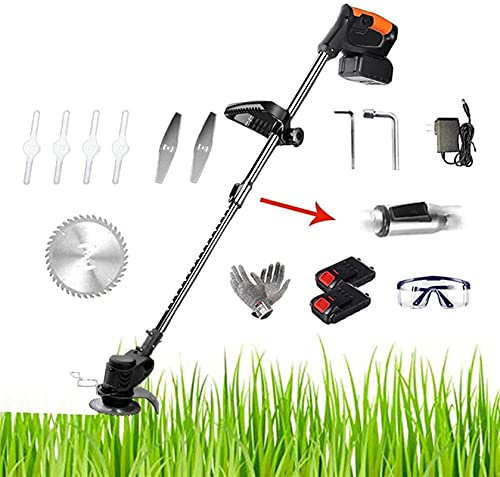 ATAAY Tagliabordi Cordless Sweeper Electric Handheld Portable Lawn Mower Domestico agricolo Cordless Weeder Garden Potatura Tool Brush Telescopic Rod Cutter Tosaerba Elettrico Giardinaggio
