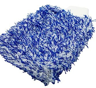 Otto Guys Premium Microfiber Wash Mitt - 70/30 Blend, Foam Padding, Scratch-Free, Lint-Free, 8in x 11in, Blue (1-Pack)