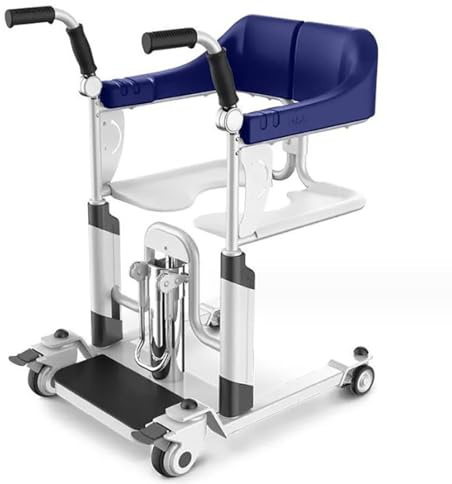 Elevador de paciente hidráulico,Silla de transferencia de pacientes,Silla Elevadora para Traslado de Pacientes,con Asiento Dividido 180°,Elevador para Silla de Ruedas A