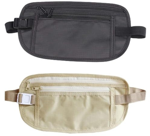 2 Stück Outdoor-Hüfttasche, Leichte Verstellbare Hüfttasche, Modische Leichte Hüfttasche, für Sport, Laufen, Wandern, Radfahren, Reisen, Versteckte Männer und Frauen