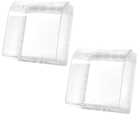 Angoily 2stücke Wanddose Transparent Für Steckdosen-frontplattengehäuse Paneldose Wasserdichte Abdeckung Stecker Und Steckdosenschutz Für Typen