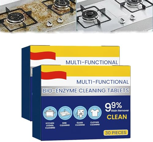 Tabletas de limpieza multifuncionales de bioenzimas, tabletas concentradas de disolución limpiadora, polvo de limpieza multiusos, tabletas de limpieza de botellas de agua, limpiador enzimático