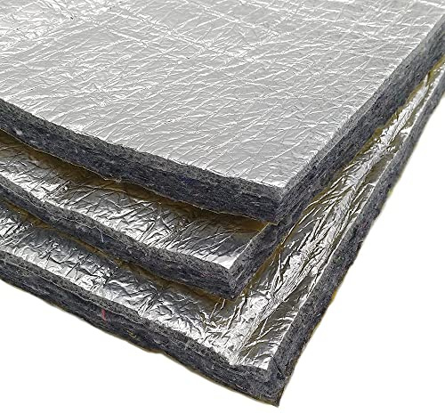 Panneau Isolant Thermique et Acoustique Autoadhésif 35x120cm Insonorisation | Réduit bruit, vibrations, froid et chaleur. Mousse haute densité et feutre acoustique. Voitures, fourgons, caravanes, camper.