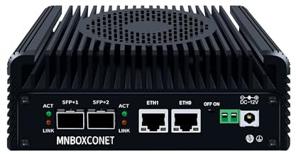 MNBOXCONET S2 Mini PC N355 10GBE SFP+, Firewall Appliance Micro Büro Hardware, DDR5 16GB RAM 512GB SSD, 2xi226V 2.5Gbit LAN, USB C, TF Card Slot, Support Proxmox OPNsense, SPK/MIC