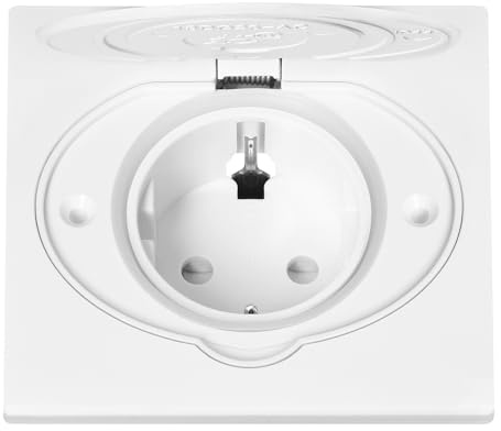 Miratic Hermetische Steckdose IP44 Schuko - Außensteckdose Unterputz (Weiß)