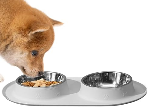 Gamelle pour Chien - Gamelle pour Chat avec Set de Nourriture | Bol Anti-Dérapant et Imperméable en Silicone pour Chiens et Chats - Hygiène et Confort Pendant Les Repas