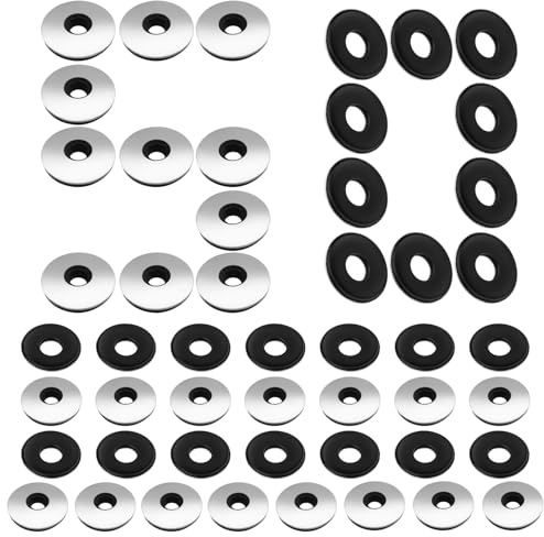 ENUTROF Rondelle di Tenuta con Guarnizione M10x38mm Piatte 50pezzi EPDM | per Elettrodomestici Macchinari Industriali Edilizia Viti Spessore 2mm (M8 x 38 mm)