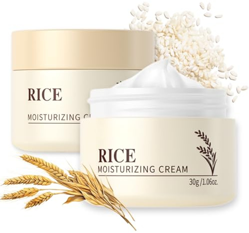 Rice Gesichtscreme 2 Stück - Rice Céramide Cream - 41% Reiskleie-Essenz mit Ceramid - Stärkt Die Hautbarriere, Nährt Tief, Beruhigt Den Hautton - Korean Skincare Face Cream für Alle Hauttypen