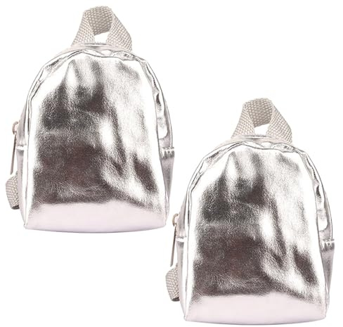 ZUNOXAZ 2 pièces Sac à Dos Miniature pour Poupée Accessoires École pour Fille Sac à Dos Léger et Robuste avec Fermeture Éclair pour Jeu de Rôle et Maison de Poupée