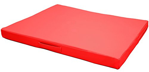 CopcoPet Hundematte Kunstleder Rot 100 x 80 Hundekissen für mittelgroße Hunde, Hundekissen Waschbar, Wasserabweisend, kühl hundematte, hundematratze, Outdoor hundebett 8cm dick