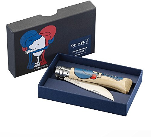 Opinel 254461 Unisex-Adult Nr. 8, Blau/Rot/Braun, 19.5